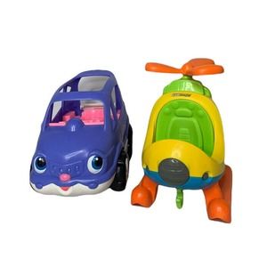 Fisher Price Little People PURPLE MINIVAN‎ VAN Car and Helicopter Vehicles Toys